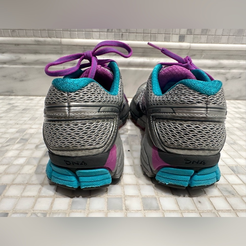 Brooks GTS 17 Women's Gray Blue Purple Running Shoes Size 10.5 - Picture 4 of 9